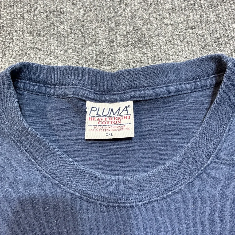 Vintage PLUMA Men's Size XXL Navy Blue Shirt Made In USA Heavyweight Baggy Big